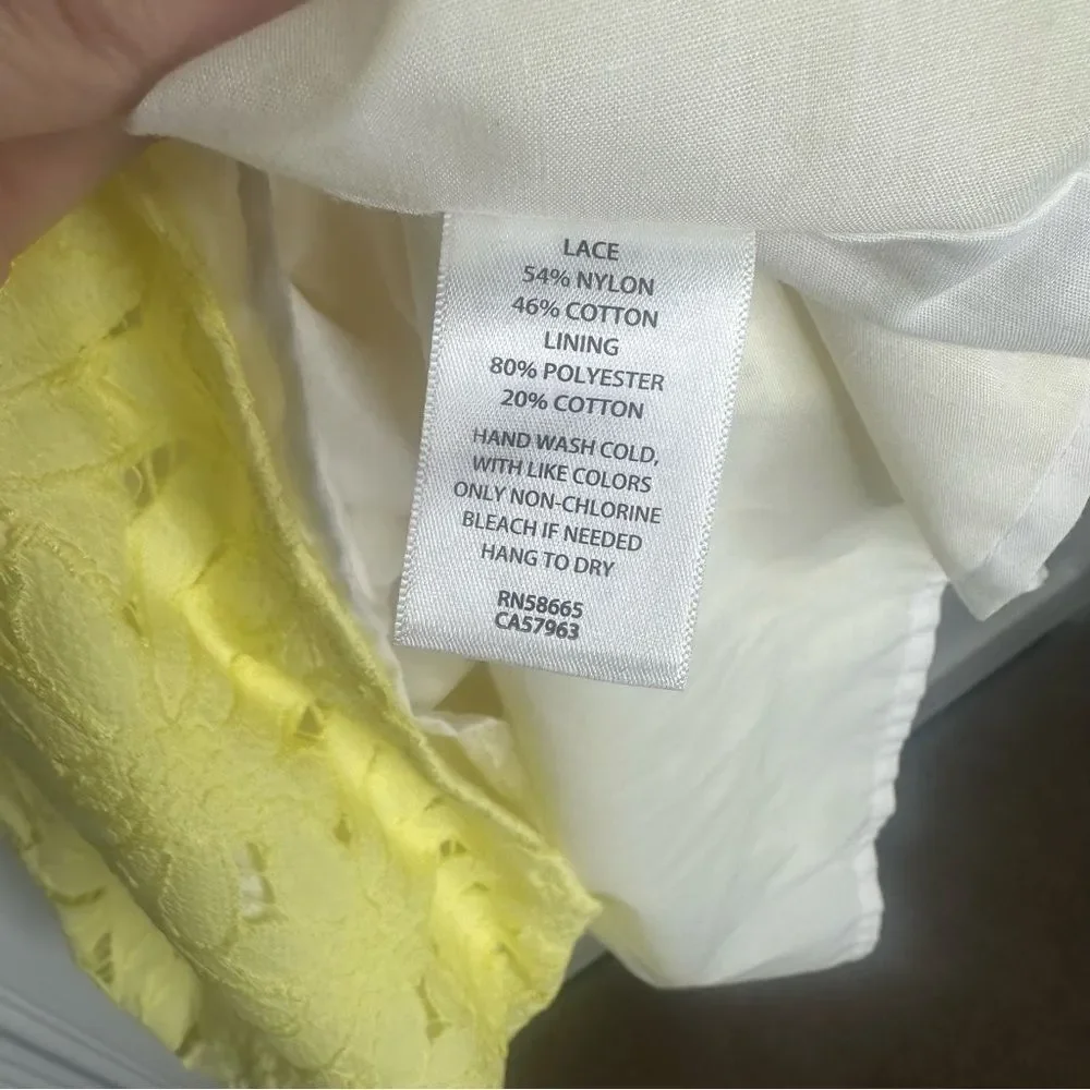 Nordstrom Yellow Girls Sleeveless Square Neck Sundress size 8 (m1)